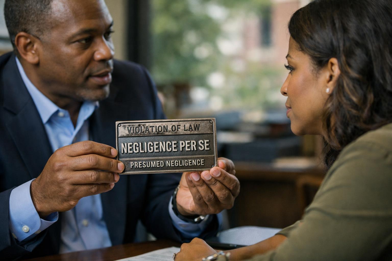 Negligence Per Se in Personal Injury Lawyer: Negligence Per Se is a legal rule that presumes negligence when a—visual guide