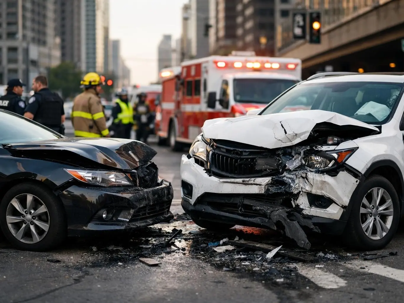 Dunwoody GA truck accident attorney reviewing crash evidence from wet roadway near Ashford Dunwoody